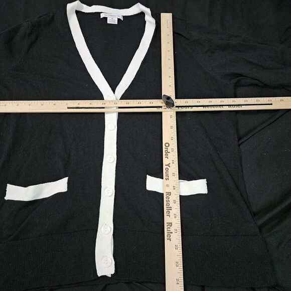 Liz Claiborne Womens Cardigan Sweater Multicolor Size XL Cotton Blend Buttons - Picture 3 of 13